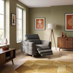 Hoy Recliner Armchair - Chair W/ Power Recliner W/ Power Headrest Fabric - Power with Power Headrest & USB - KB-1281-UK Darwin Charcoal - thumbnail 2