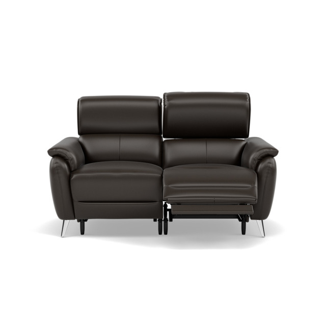 Sol 2 Seater Recliner Sofa - 2 Seater Power Recliner Sofa with Head Tilt Cat 60 - Cat-60/21 Montana Storm - image 1