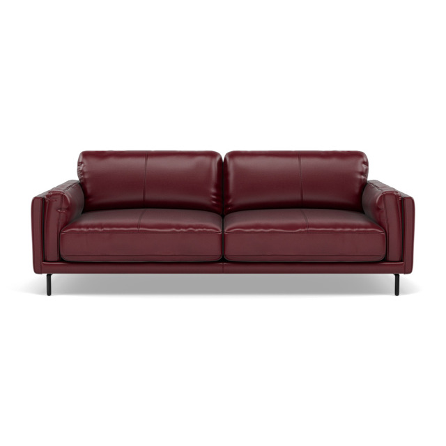 Morris 3 Seater Small Sofa - 2.5 Seater Sofa Compact Cat 20 - BV-035C DEEP RED - image 1
