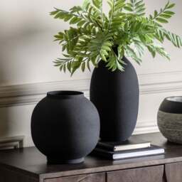 Zia Vase Black Assorted Set Of 2 - DHD Zia Vase Black 2Pk - thumbnail 1