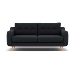 Phoebe 3 Seater Sofa - Large Sofa Standard Back Grade B - Plush Velvet Charcoal / Natural - thumbnail 1