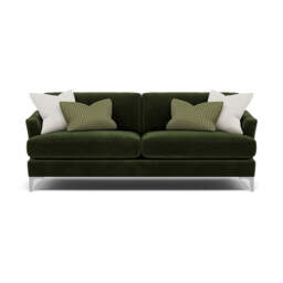Tulip 3 Seater Sofa - 3 Seater Sofa Fabric - Pillow Pack 1 / Brushed Chrome