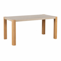 Axis 140cm Dining Table - 140cm Dining Table Travertine Effect / Oak