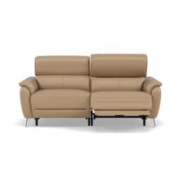 Sol 3 Seater Recliner Sofa - 3 Seater Power Recliner Sofa with Head Tilt Cat 60 - Cat-60/06 Montana Barley