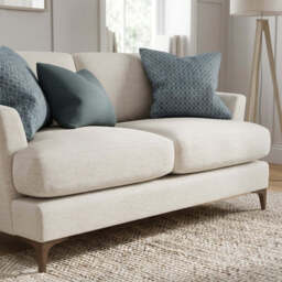Tulip 2 Seater Sofa - 2 Seater Sofa Fabric - Pillow Pack 1 / Feet - Light - thumbnail 4