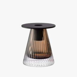 LSA Beacon Candleholder/Vase Black 10CM - Beacon Candle Holder/Vase Taupe/Jet Black 10CM - thumbnail 2