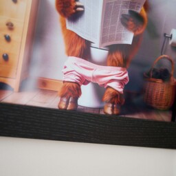 Female Highland Cow On Loo Wall Art - Female Highland Cow On Loo 30x30 - thumbnail 4