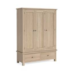 Elmstead Oak Triple Wardrobe - Triple Wardrobe Oak - thumbnail 1