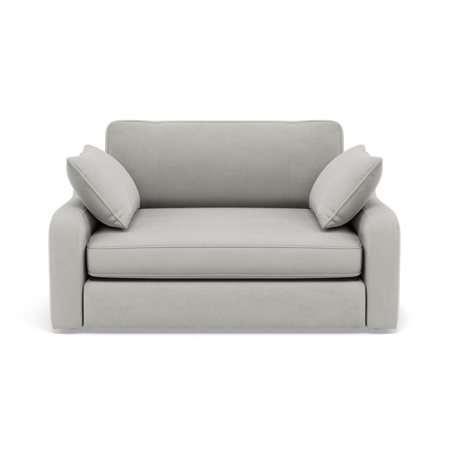 Thalia Loveseat - Snuggler Grade B - Plush Velvet Silver - image 1