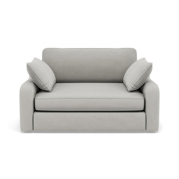 Thalia Loveseat - Snuggler Grade B - Plush Velvet Silver - thumbnail 1