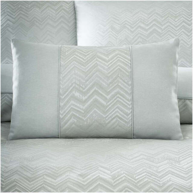 Antibes Silver Cushion - Antibes Filled Boudoir Cushion Silver 32X50CM - image 1