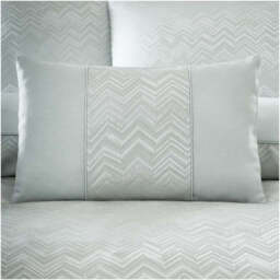 Antibes Silver Cushion - Antibes Filled Boudoir Cushion Silver 32X50CM - thumbnail 1