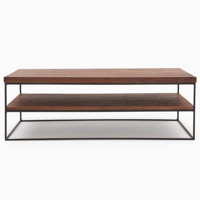 Raindale Coffee Table - Coffee Table Dark Oak / Metal Legs - image 1