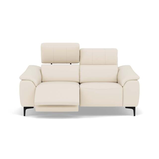 Nicoletti La Scala 2 Seater Sofa Power Recliner Lumbar Support - 2 Seater Sofa Power Recl Lumber Support CB Torello - Power With Power Headrest Footrest Lumbar & USB - Torello PS Bianco 93 - image 1