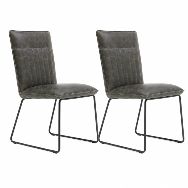 Marx Pair of Grey Dining Chairs - Dining Chair - Pair Grey - image 1