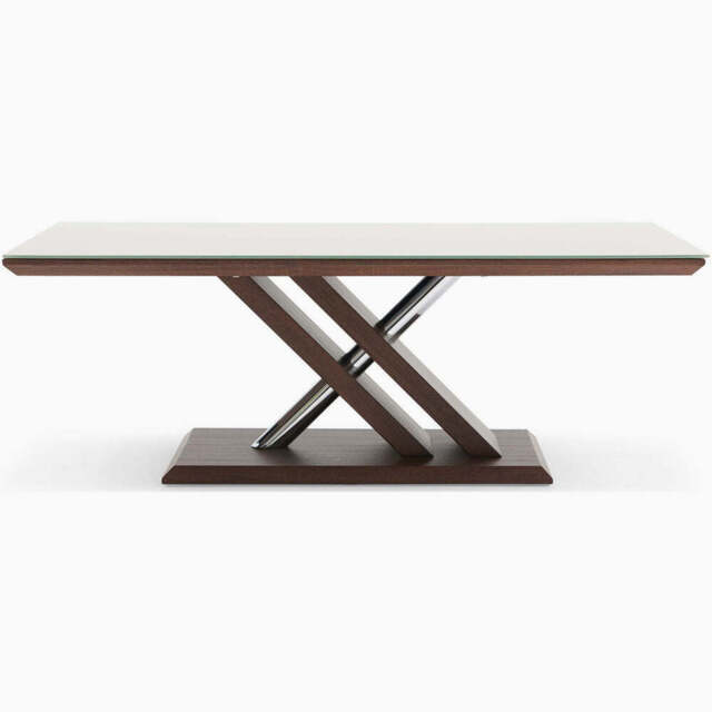 Cuba Coffee Table - Coffee Table Dark Wood / Chrome Leg - image 1