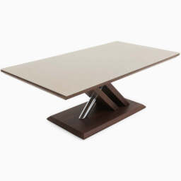 Cuba Coffee Table - Coffee Table Dark Wood / Chrome Leg - thumbnail 3