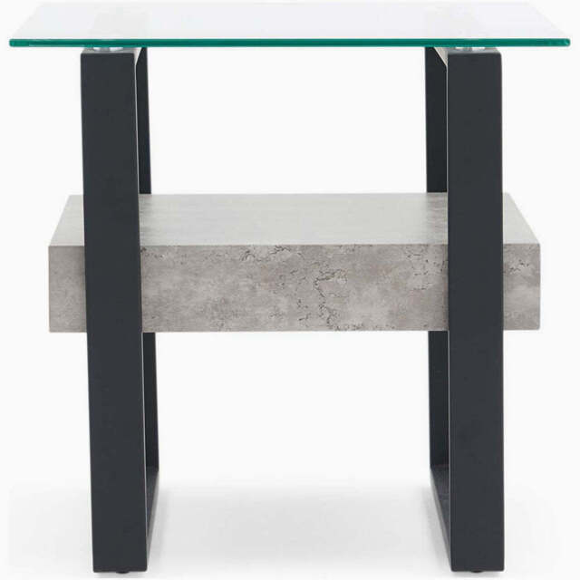 Newton Side Table - End Table Light Concrete - image 1
