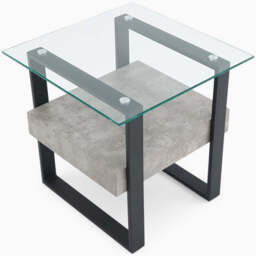 Newton Side Table - End Table Light Concrete - thumbnail 2