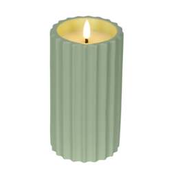 LED Flame Effect Candle Green Medium - LED Candle Flame Effect BO Outdoor Green 14CM - thumbnail 2