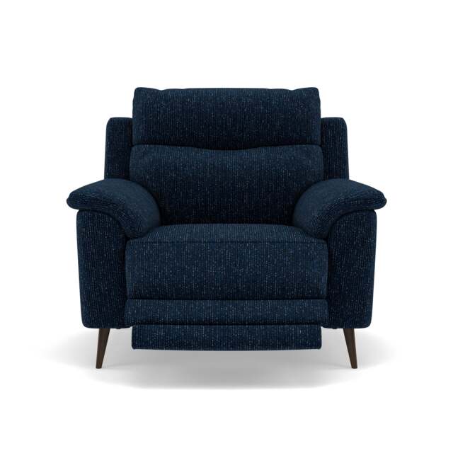 Revel Recliner Armchair - Power Recliner Chair Fabric - Power Recliner with USB - FAB-LKV - 13 NAVY - image 1