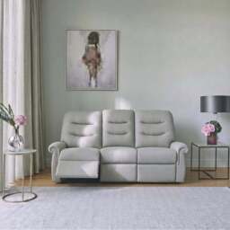 G Plan Holmes 3 Seater Recliner Sofa - 3 Seater Power Recliner Sofa (Right) Grade L - Right Hand Recliner - L843 Cambridge Stone - thumbnail 2
