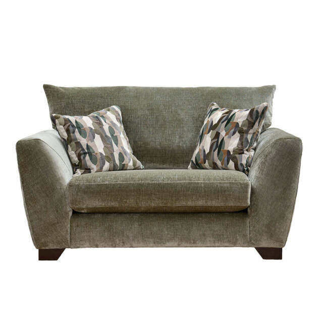 Mylo Loveseat - Love Chair Grade A - Kingston Silver / Mid Oak