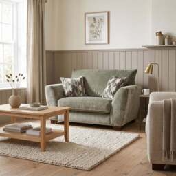 Mylo Loveseat - Love Chair Grade A - Kingston Silver / Mid Oak - thumbnail 2