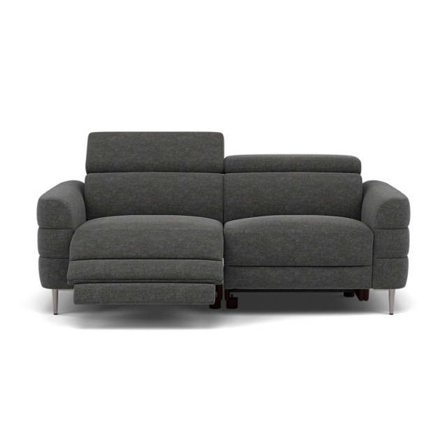 Hoy 3 Seater Recliner Sofa - 3 Str W/ 2 Power Recliner W/ 2 Power Headrest Fabric - Power with Power Headrest & USB - KB-1281-UK Darwin Charcoal - image 1