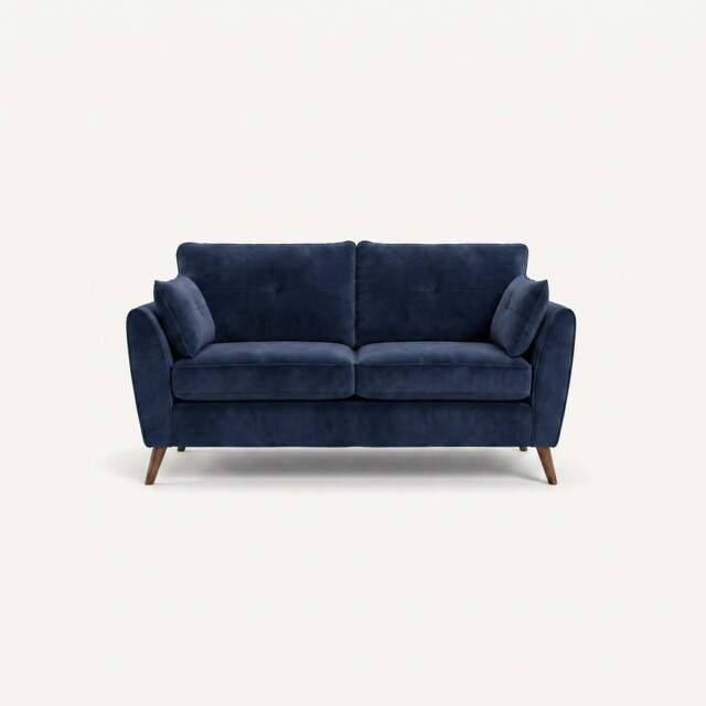 Zara 2 Seater Sofa - 2 Seater Sofa - Plush Navy / Light Feet - image 1