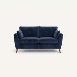 Zara 2 Seater Sofa - 2 Seater Sofa - Plush Navy / Light Feet - thumbnail 1