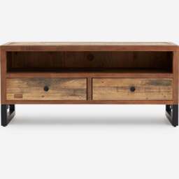 Detroit TV Unit - Small TV Unit Oaklands & Rustic Natural Finish