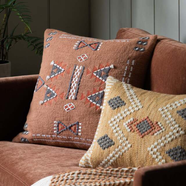 Arlo Embellished Cushion Brown - Arlo Embellished Cushion Brown 50CM - image 1