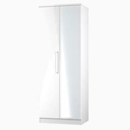 Portland Tall Double Mirror Wardrobe - Tall Double Mirror Wardrobe - GGDG - Grey Gloss & Dusk Grey - thumbnail 3