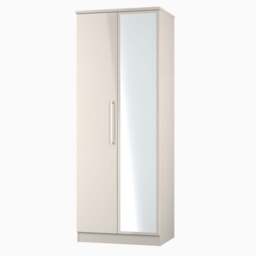 Portland Tall Double Mirror Wardrobe - Tall Double Mirror Wardrobe - GGDG - Grey Gloss & Dusk Grey - thumbnail 7