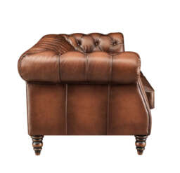 Violet 3 Seater Sofa - 2.5 Seater Sofa Fabric - CHILTERN W021 Moonstone / Feet: 150mm Legs Antique Walnut - thumbnail 4