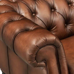 Violet 3 Seater Sofa - 2.5 Seater Sofa Fabric - CHILTERN W021 Moonstone / Feet: 150mm Legs Antique Walnut - thumbnail 8