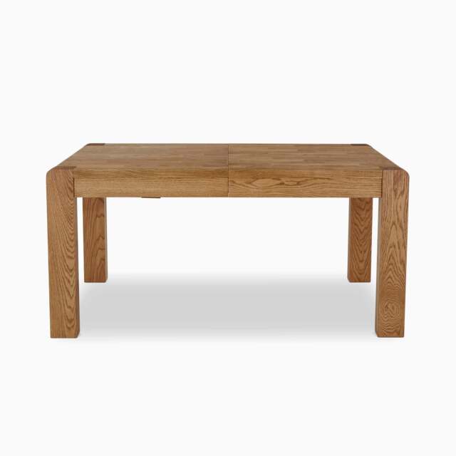 Solvi Extending Compact Dining Table - Compact Ext Dining Table 135/175cm Solid Oak / Oak Veneer - image 1