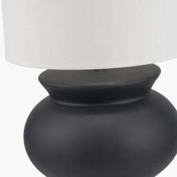 Sloane Black Contemporary Ceramic Floor Lamp - Sloane Black Contemporary Ceramic Floor Lamp - thumbnail 2