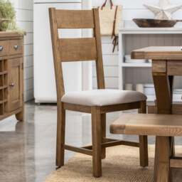 Willowmere Pair of Slat Back Dining Chairs - Slat Back Dining Chair - Pair Oak - thumbnail 2
