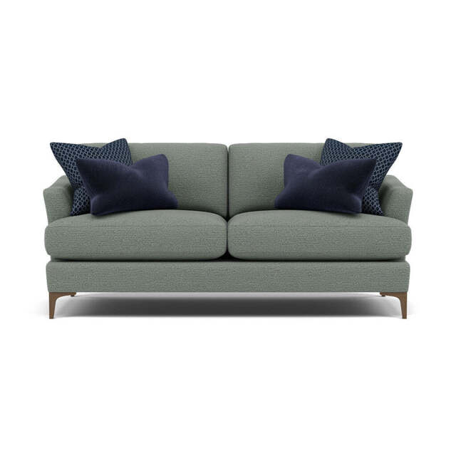 Tulip Small 3 Seater Sofa - 2.5 Seater Sofa Fabric - Pillow Pack 9 / Feet - Smoke - image 1