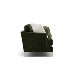 Tulip Small 3 Seater Sofa - 2.5 Seater Sofa Fabric - Pillow Pack 9 / Feet - Smoke - thumbnail 3