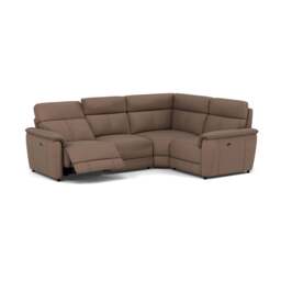 Orkney Small Corner Recliner Sofa - Combination 8 2.5 Corner 1.25 Power Fabric - Right Hand Facing - Power Recliner with USB - BFA-MAD-05 DARK TAUPE - thumbnail 1
