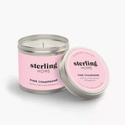 Sterling Home Fragrance Pink Champagne Tin Candle - DISC 180G Soy Blend Tin Candle Pink Champagne - thumbnail 3