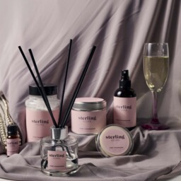 Sterling Home Fragrance Pink Champagne Tin Candle - DISC 180G Soy Blend Tin Candle Pink Champagne - thumbnail 2