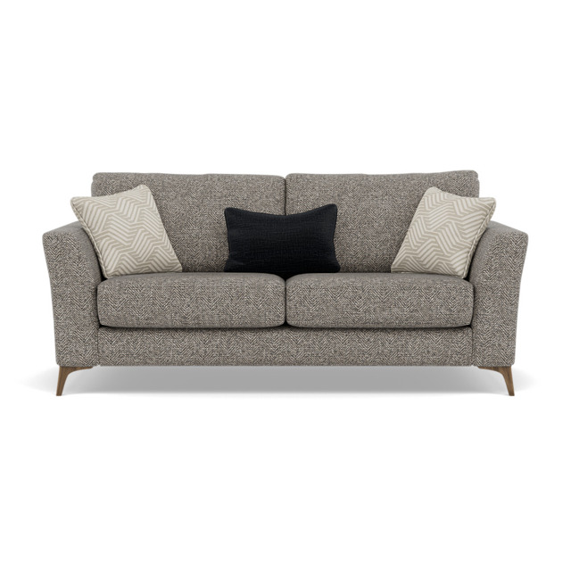 Chilton Small 3 Seater Sofa - 2.5 Seater Sofa Fabric - Smoke Feet / Barley Charcoal - image 1