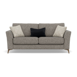 Chilton Small 3 Seater Sofa - 2.5 Seater Sofa Fabric - Smoke Feet / Barley Charcoal