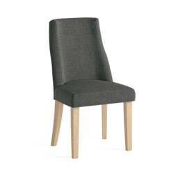 Luna Pair of Light Oak/Charcoal Dining Chairs - Luna Dining Chair - Pair Light Oak / Charcoal - thumbnail 2