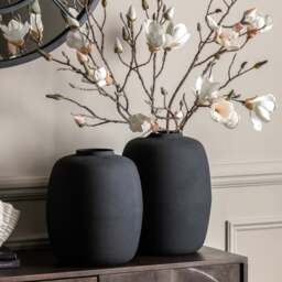 Zia Vase Black Set Of 2 - DHD Zia Vase Black 2Pk