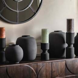 Zia Vase Black Set Of 2 - DHD Zia Vase Black 2Pk - thumbnail 2